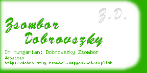 zsombor dobrovszky business card